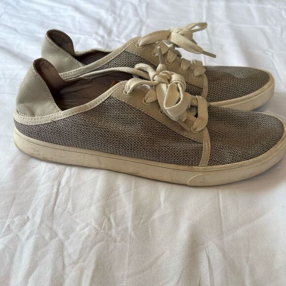 Olukai Pehuea Li sneakers women’s size 10 tan brown comfort shoe lace up - Picture 7 of 7